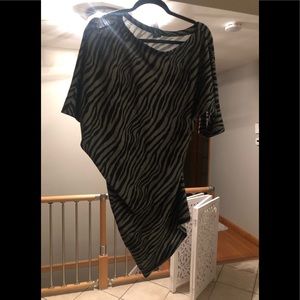 Asymmetrical animal print dress